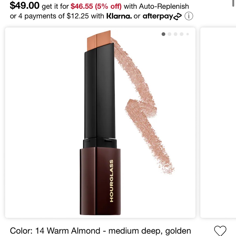 Hourglass Vanish Seamless Finish Foundation Stick Warm Almond